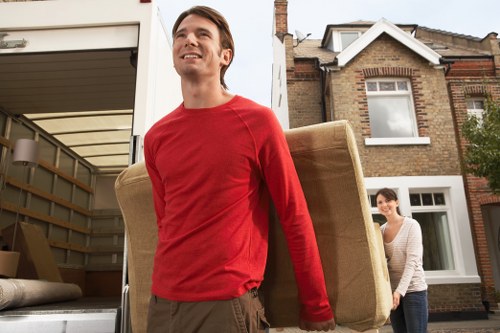 Removals van service supporting a move in Brockley residential street