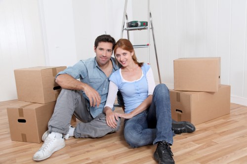 Removals vehicle loading household items for a Brockley move