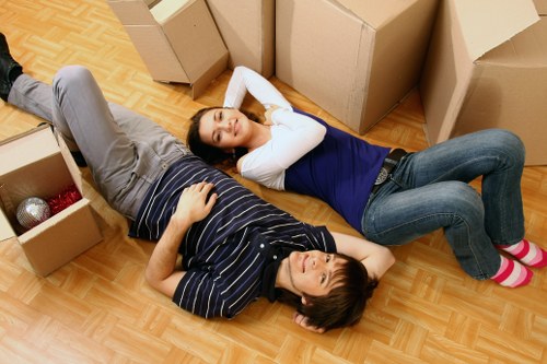 Loading furniture into a van near Brockley homes